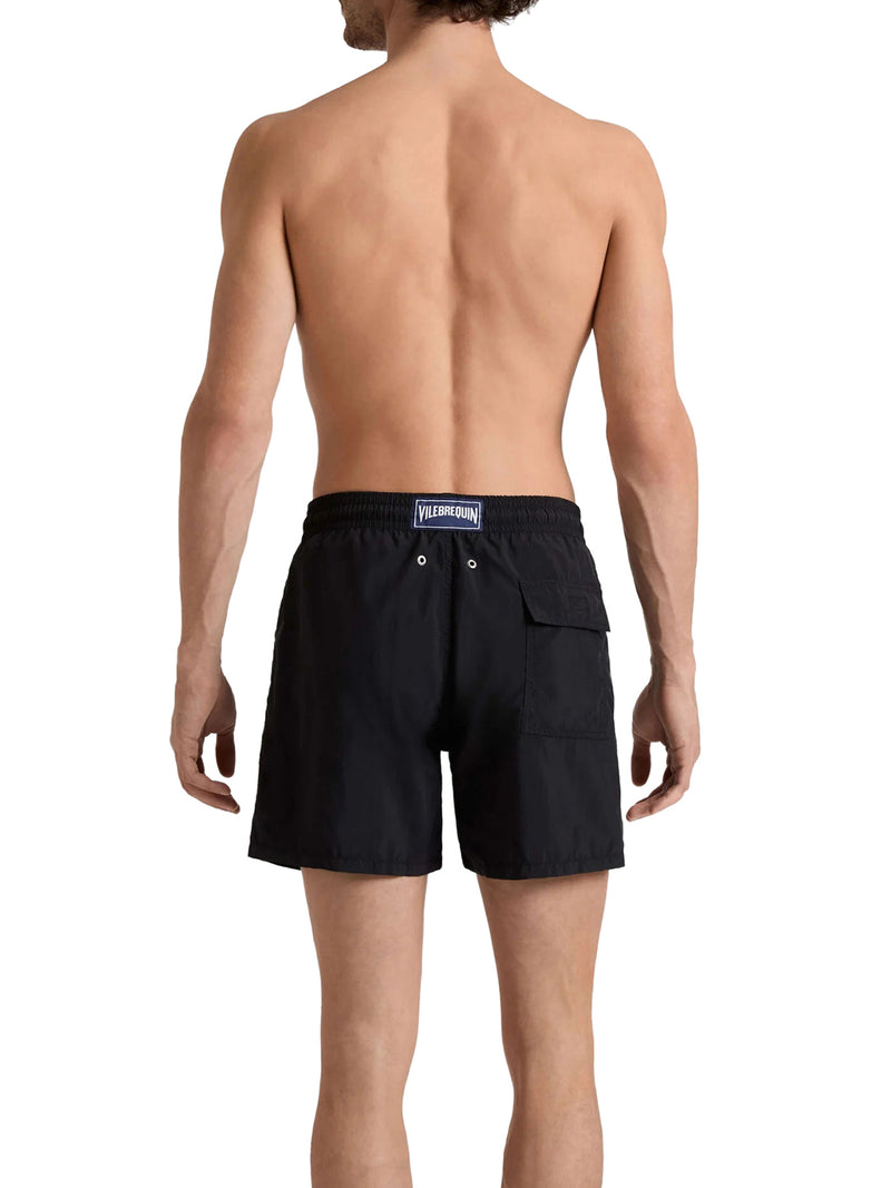 COSTUME DA BAGNO TINTA UNICA CON LOGO INCISO