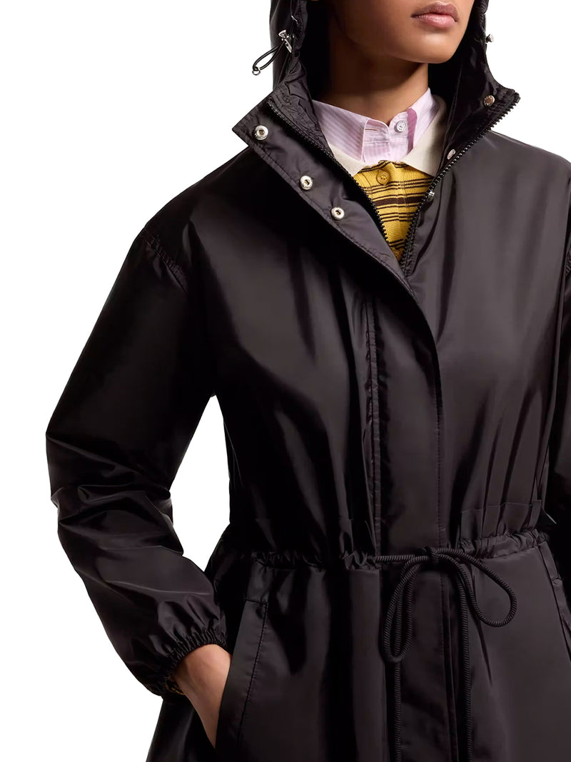 GIACCA MIDI WETEAU CON CAPPUCCIO E RUCHES