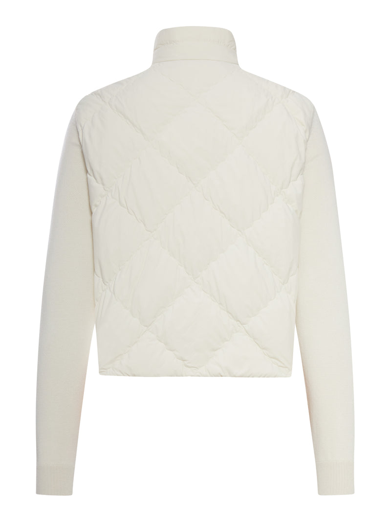 GIACCA IMBOTTITA CON MANICHE IN MAGLIA