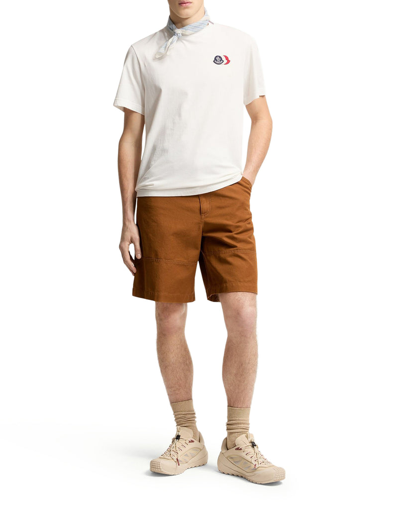 T-SHIRT IN COTONE CON LOGO TRICOLORE RICAMATO