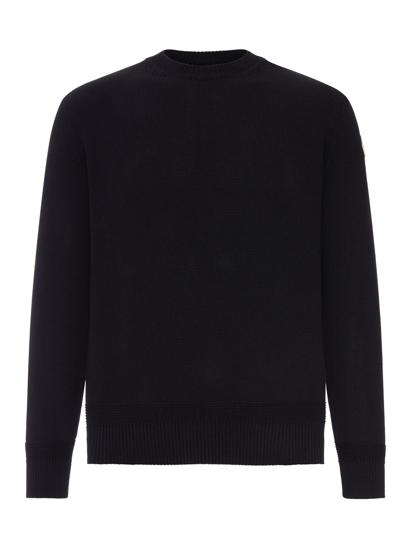 MAGLIONE IN COTONE CON PATCH LOGATO