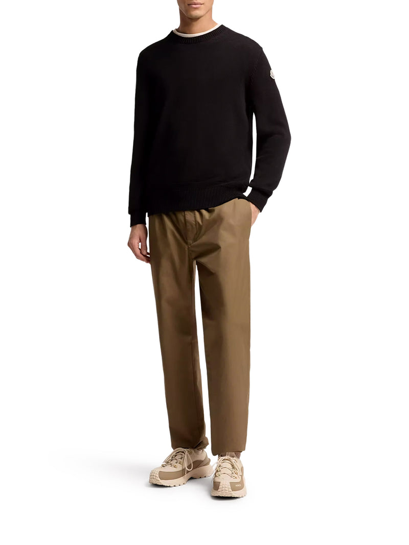 MAGLIONE IN COTONE CON PATCH LOGATO