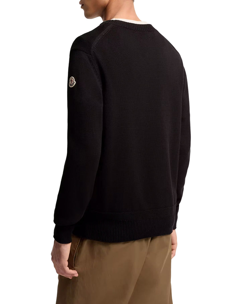 MAGLIONE IN COTONE CON PATCH LOGATO