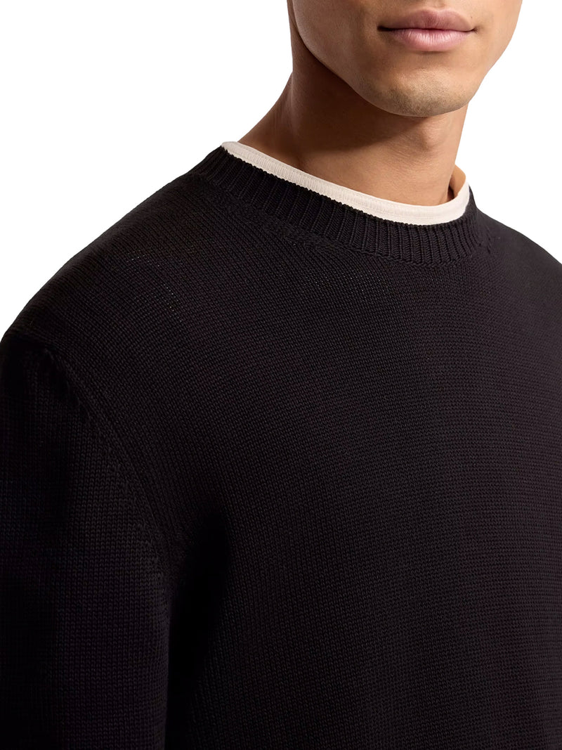 MAGLIONE IN COTONE CON PATCH LOGATO