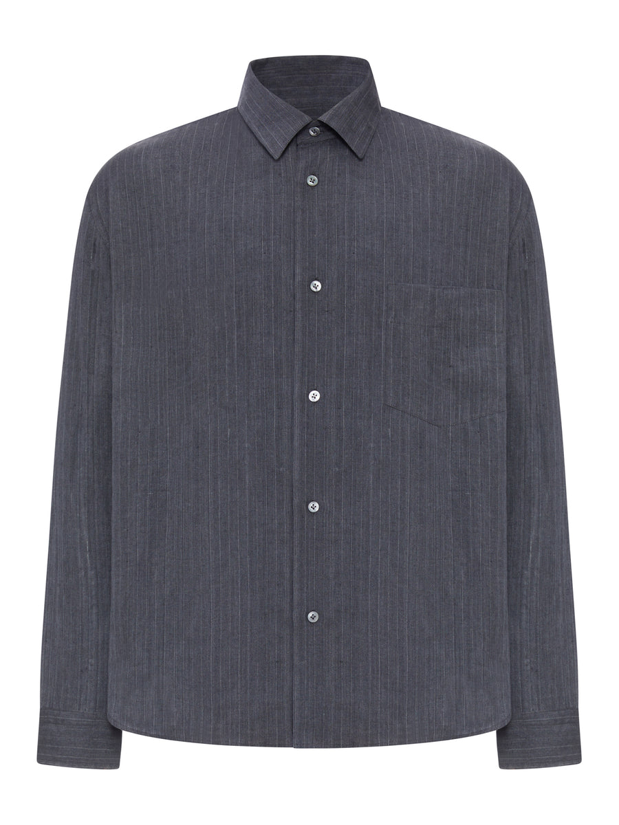 CAMICIA A RIGHE IN LINO