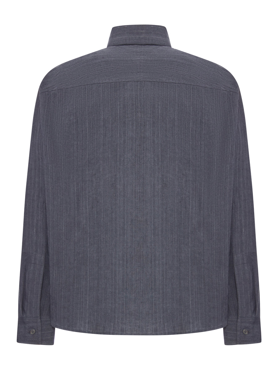 CAMICIA A RIGHE IN LINO