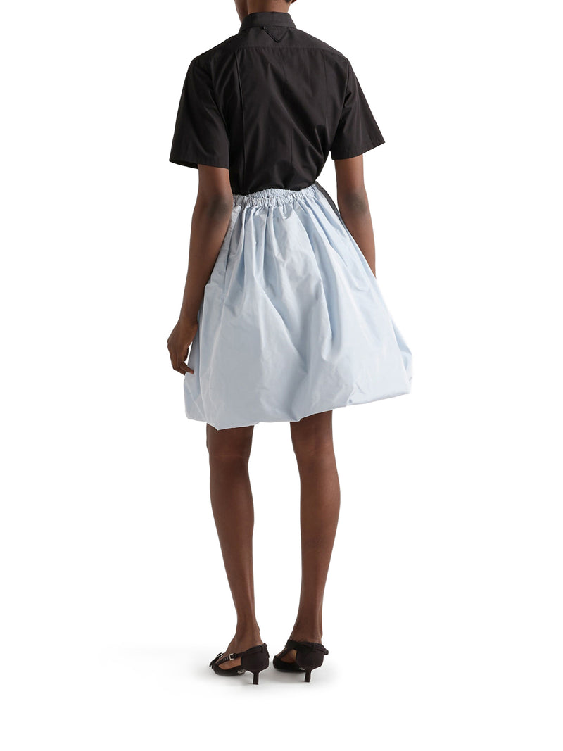 CAMICIA A MANICHE CORTE IN POPELINE