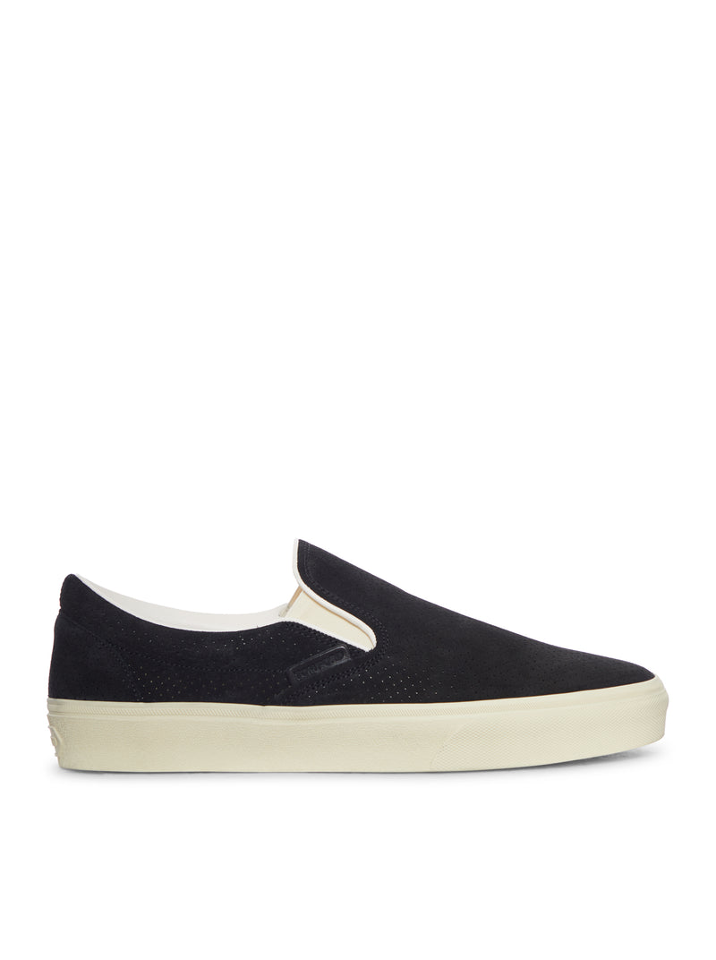 SNEAKERS JUDE SLIP-ON IN CAMOSCIO TRAFORATO