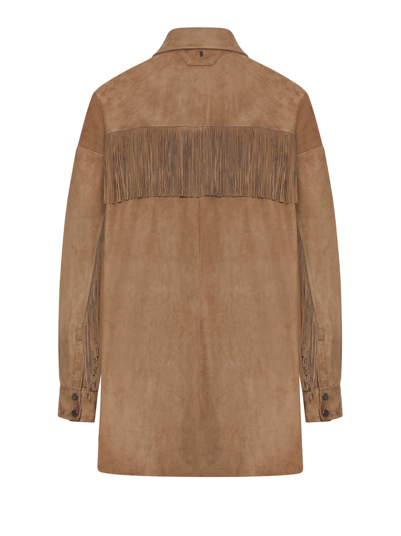 GIACCA IN PELLE CON FRANGE