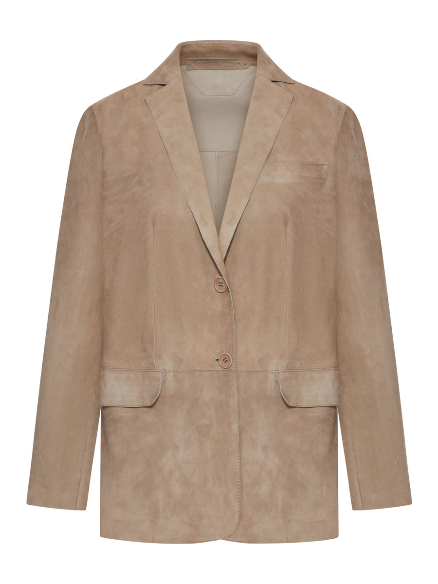 GIACCA IN PELLE SCAMOSCIATA