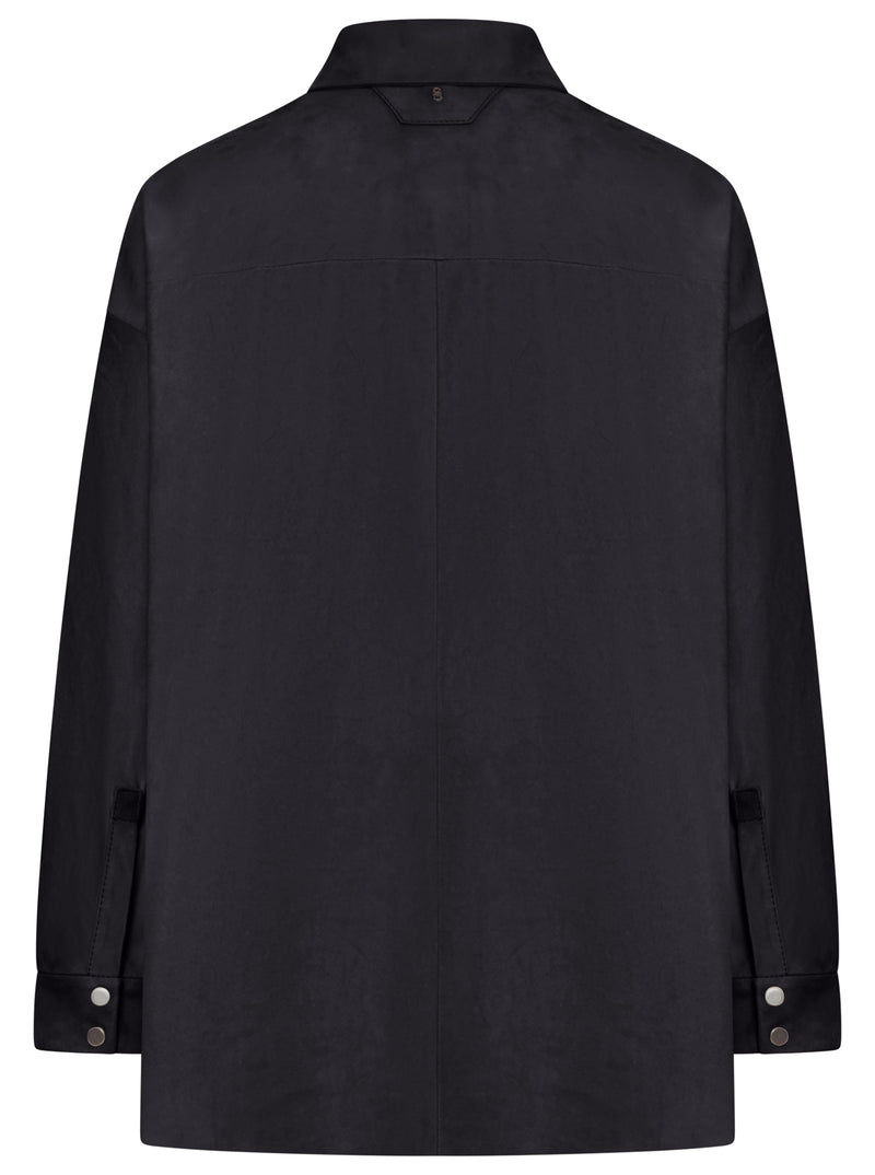 OVERSHIRT IN PELLE SCAMOSCIATA