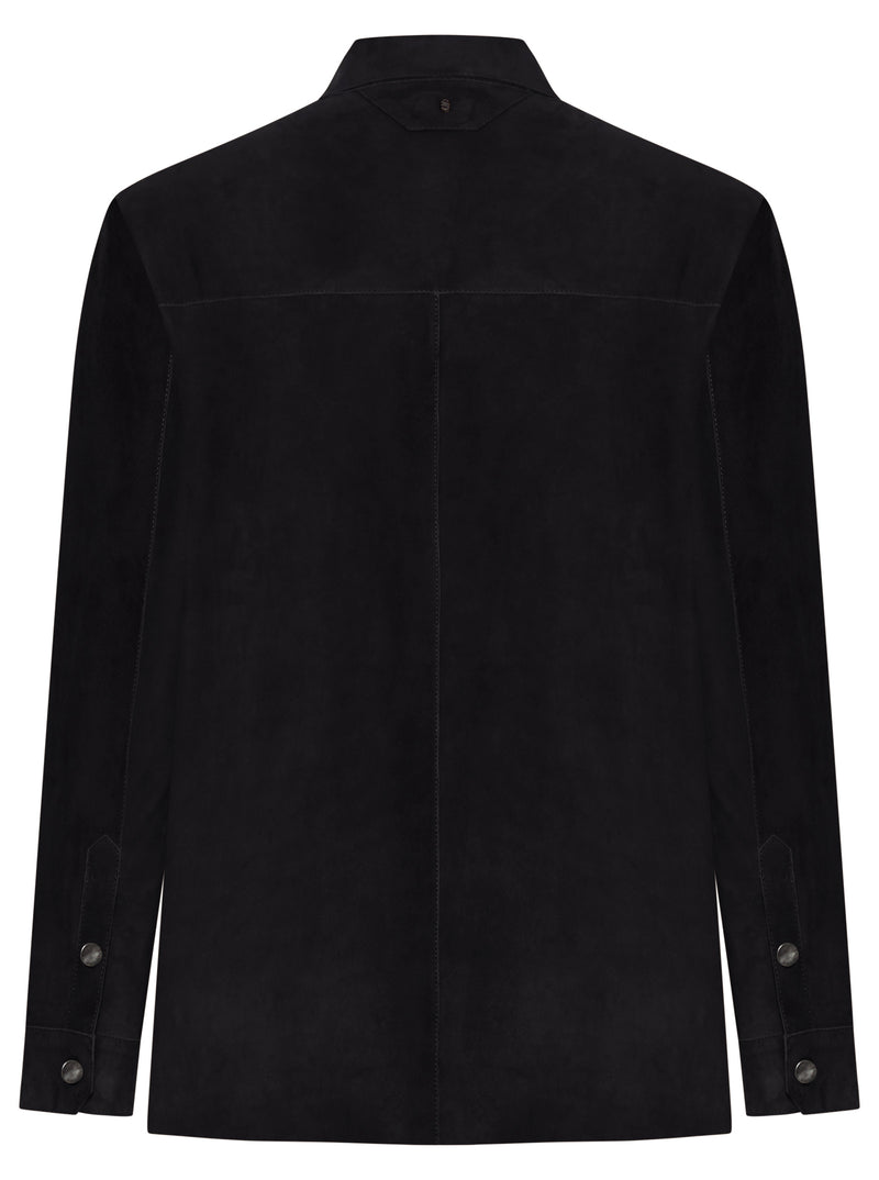 OVERSHIRT IN PELLE SCAMOSCIATA