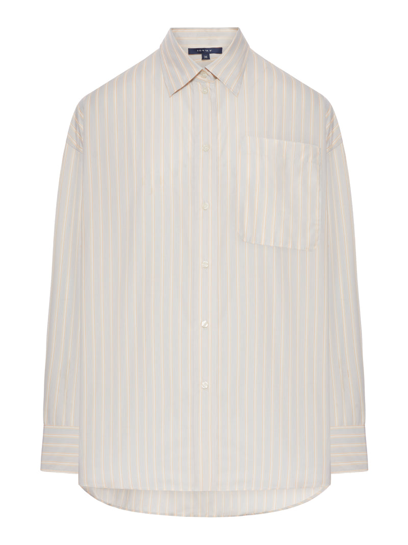 CAMICIA OVER IN COTONE CON TASCA APPLICATA