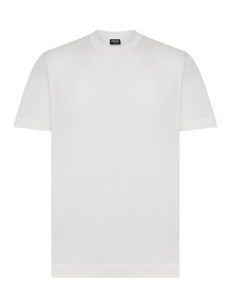 T-SHIRT GIROCOLLO IN MISTO SETA