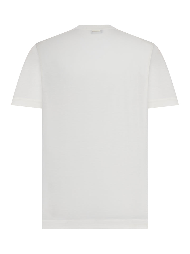 T-SHIRT GIROCOLLO IN MISTO SETA