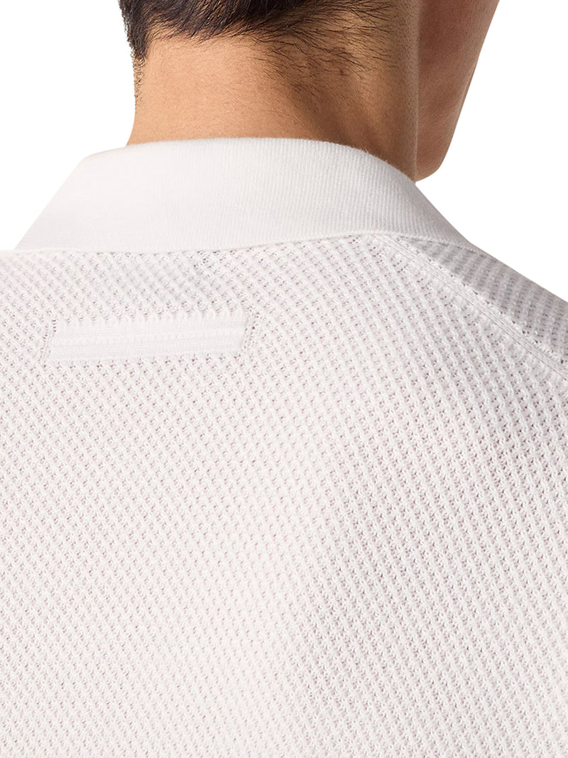 POLO CON COLLO A V IN COTONE PIQUE