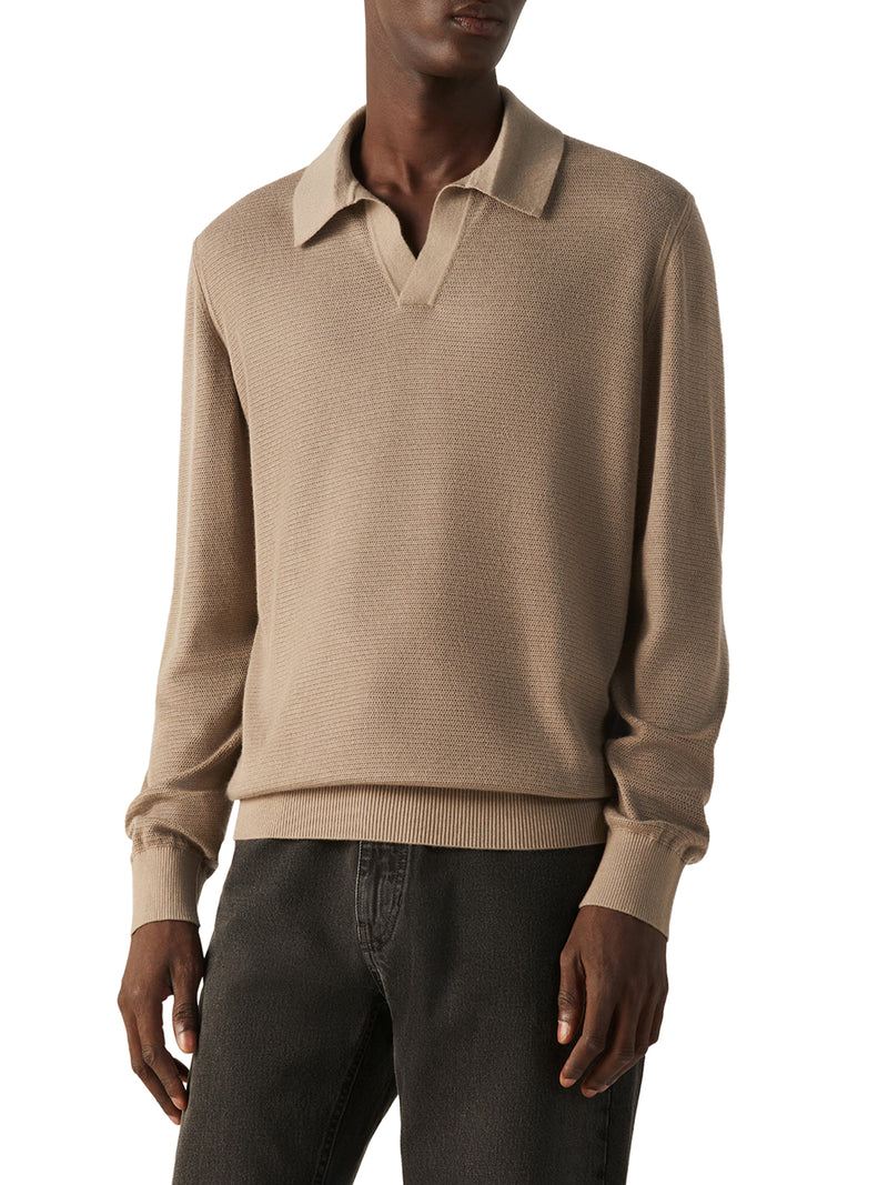POLO IN CASHMERE E SETA MÉLANGE