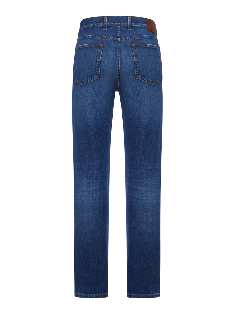 JEANS IN VINTAGE DENIM ELASTICIZZATO