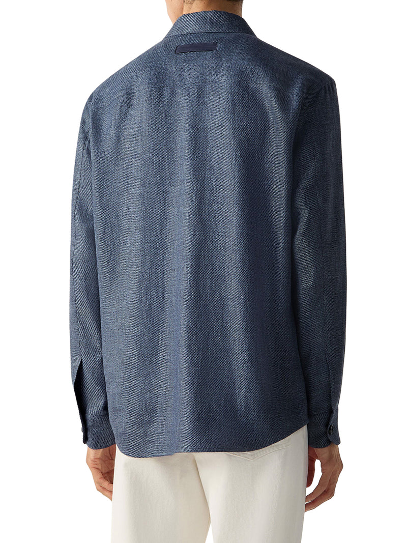 OVERSHIRT IN CASHMERE LINO E SETA