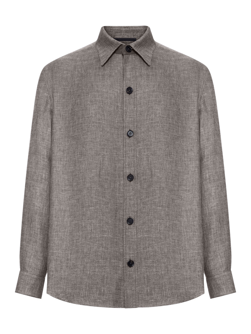 OVERSHIRT IN CASHMERE LINO E SETA