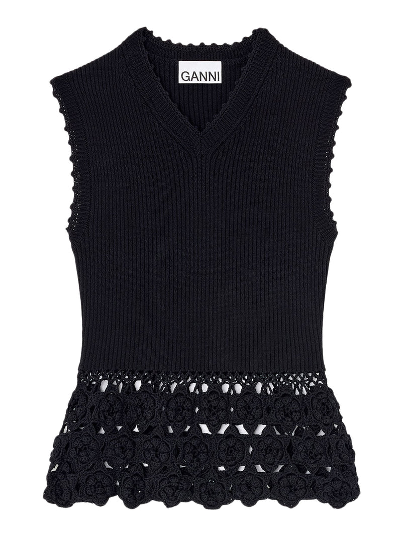 GILET IN CROCHET DI COTONE
