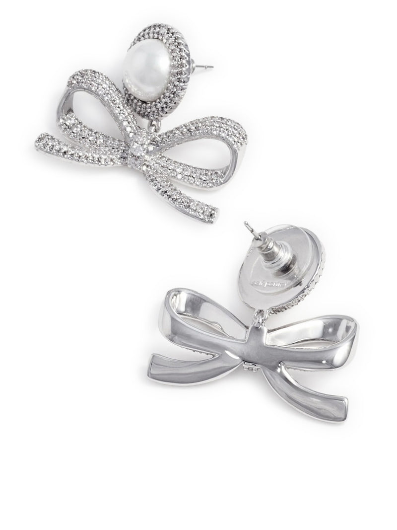 ORECCHINI A PENDENTE CON FIOCCO DI PERLE