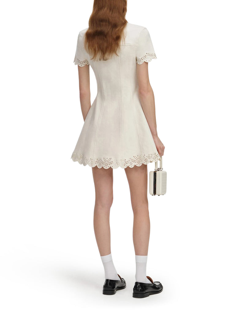 MINI ABITO IN JEANS CON RICAMO