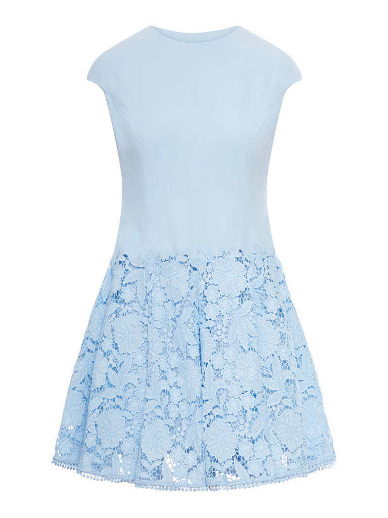 MINIABITO IN PIZZO CREPE BLU