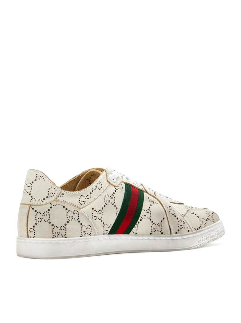 SNEAKERS IN PELLE CON GG ALLOVER E BANDA WEB