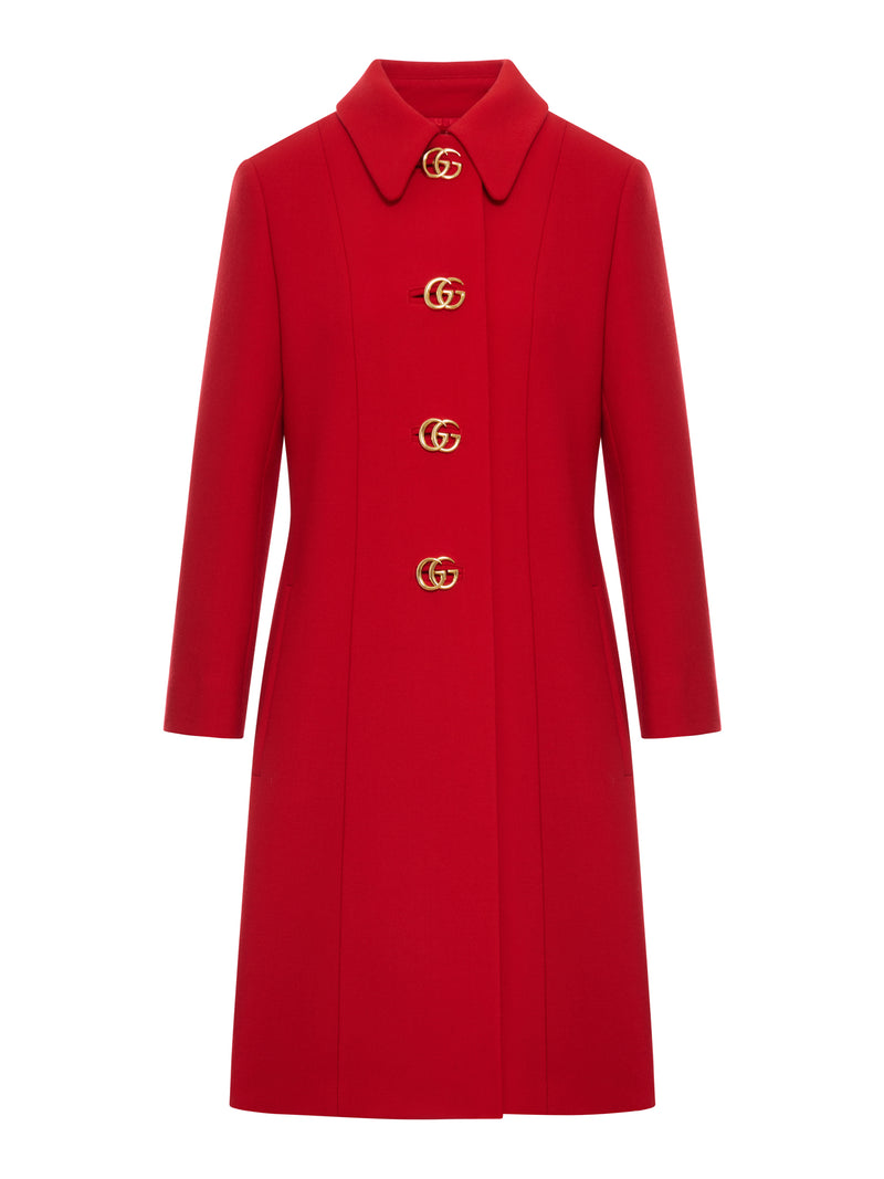 CAPPOTTO IN LANA NATTÉ CON BOTTONE DOPPIA G
