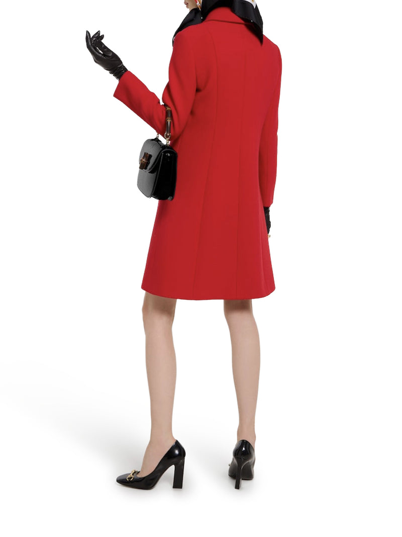 CAPPOTTO IN LANA NATTÉ CON BOTTONE DOPPIA G