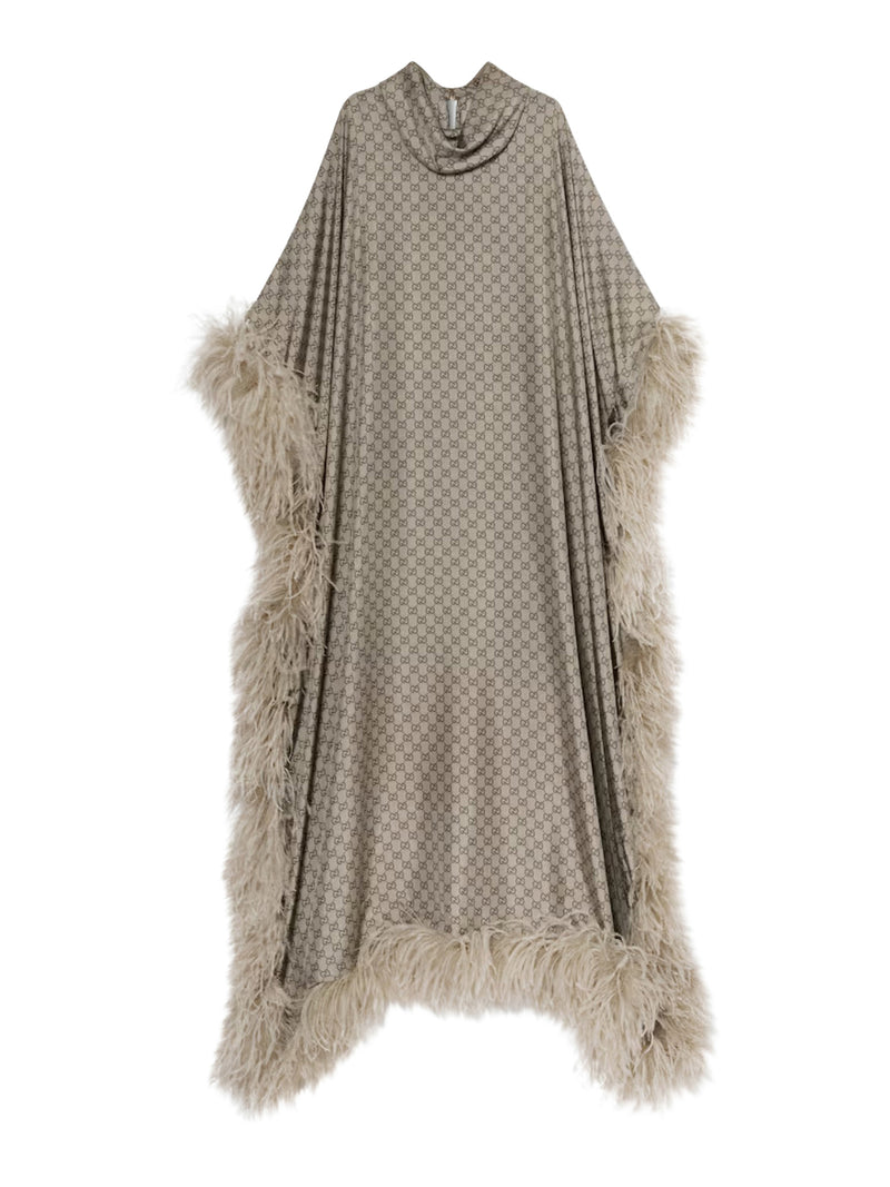 ABITO LUNGO IN TWILL DI SETA STAMPATO