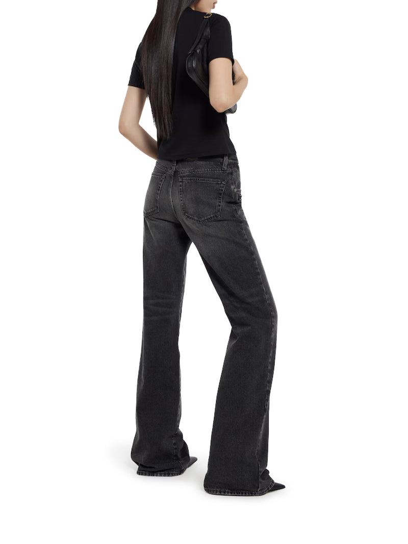 PANTALONI IN DENIM DI COTONE CON MORSETTO