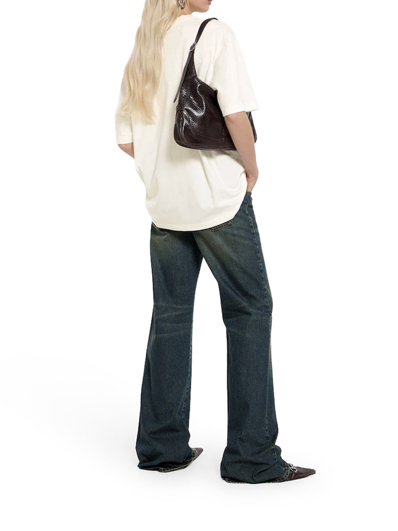 T-SHIRT IN JERSEY DI COTONE E SETA CON STAMPA