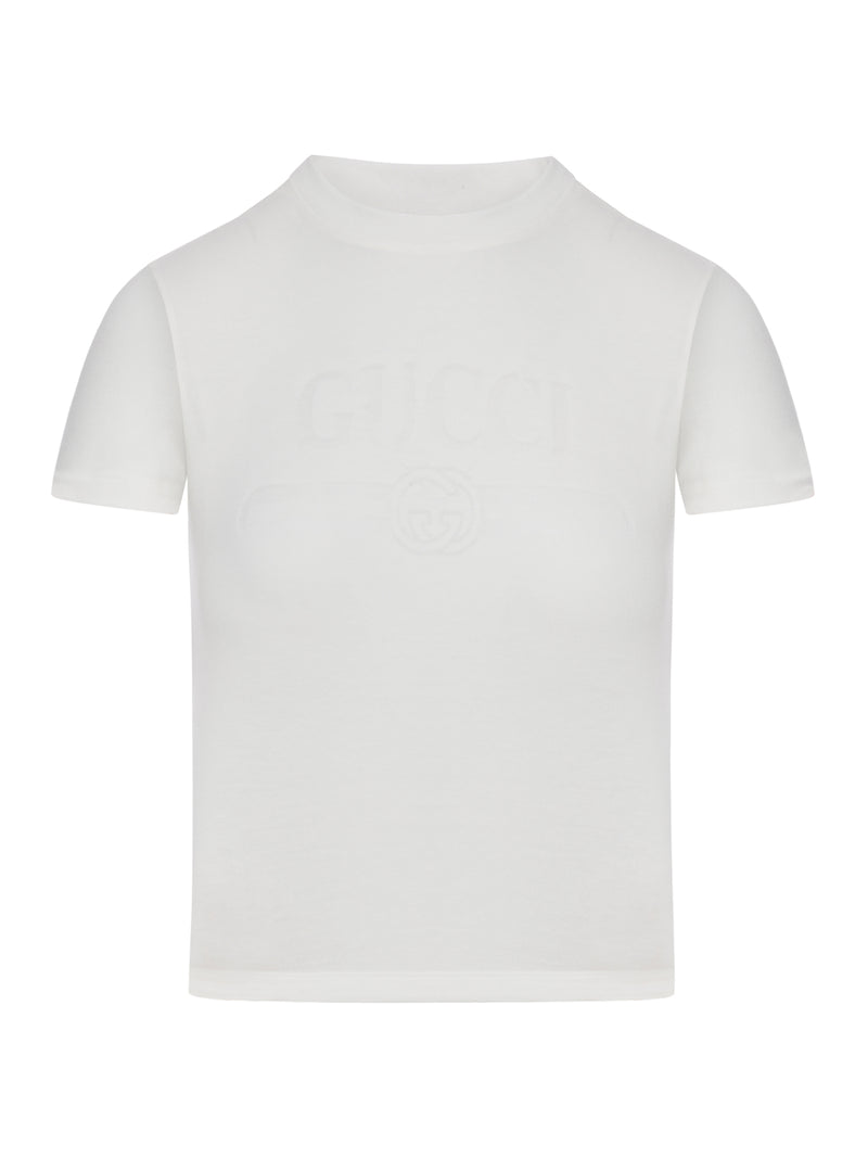 T-SHIRT IN JERSEY DI COTONE CON DETTAGLIO DEVORÉ