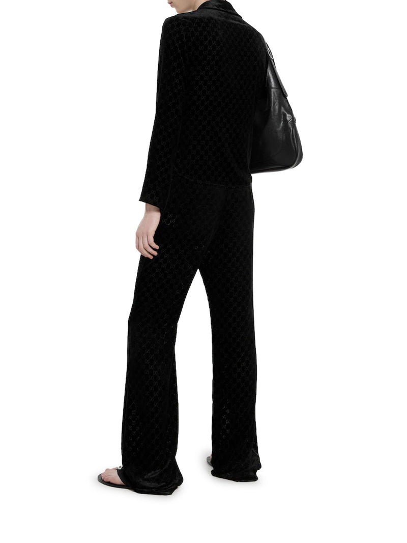 CAMICIA IN VELLUTO DÉVORÉ GG STRETCH