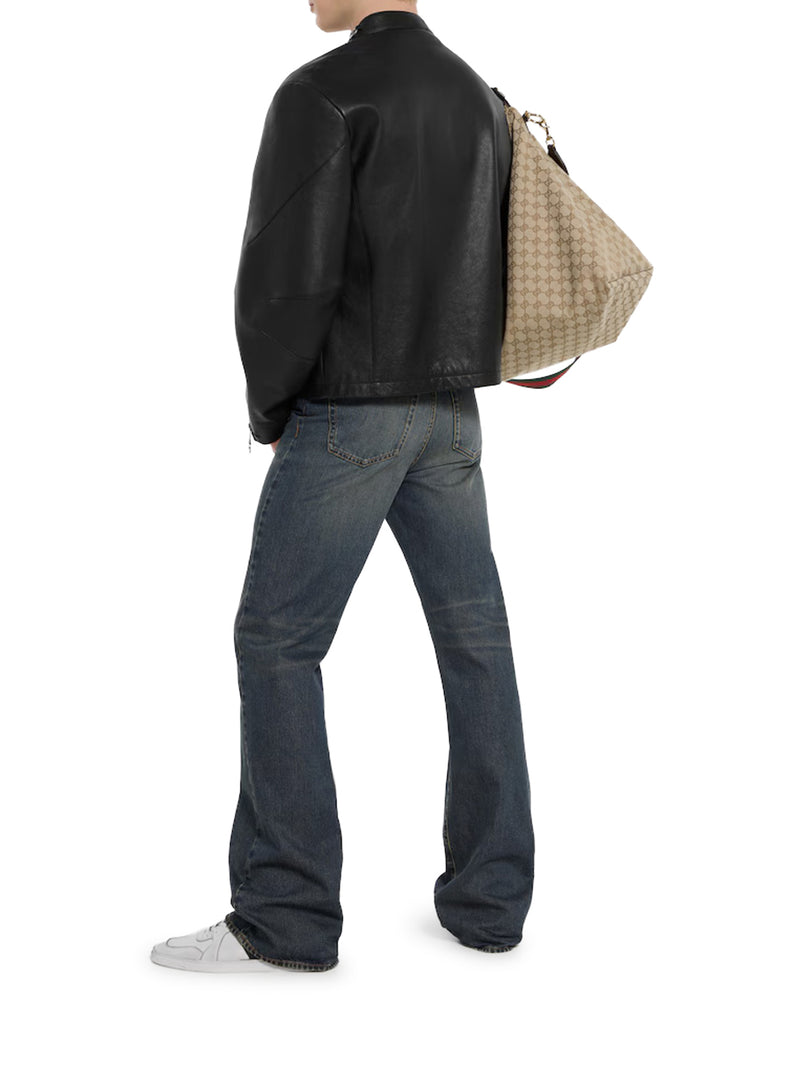 PANTALONI IN DENIM DI COTONE CON MORSETTO