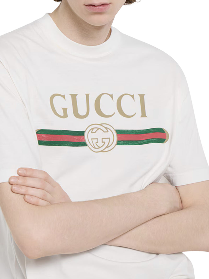 T-SHIRT IN JERSEY DI MISTO SETA STAMPATO