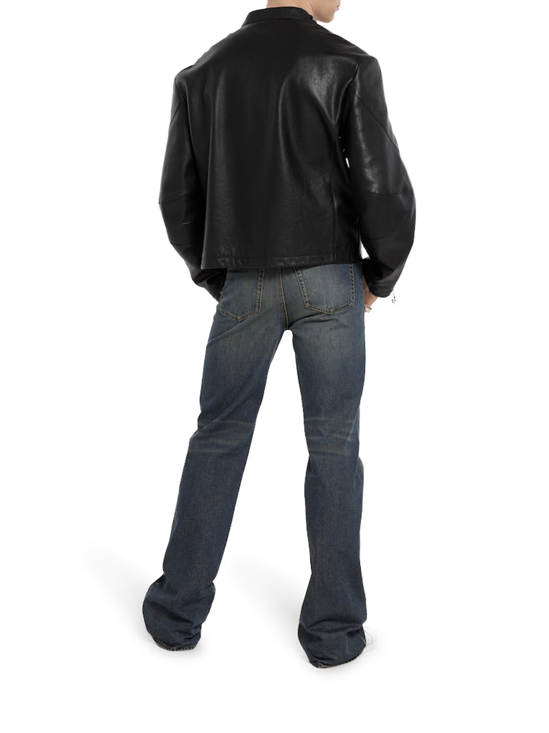 GIACCA IN PELLE CON HORSEBIT