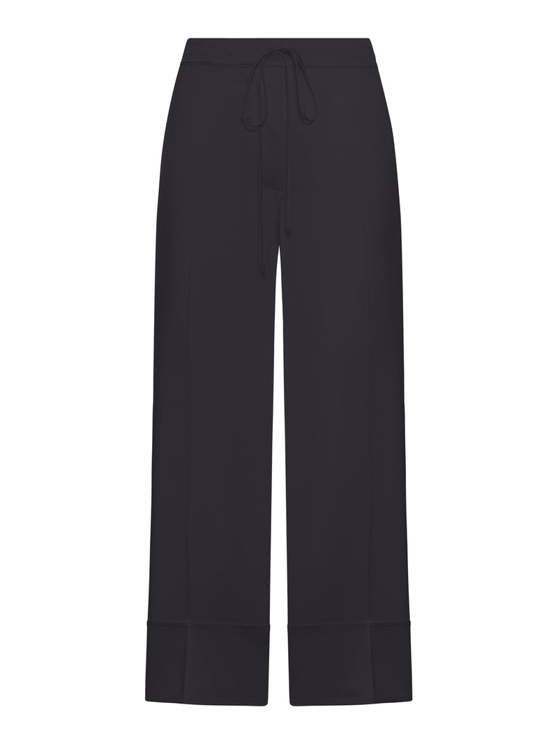 PANTALONI WIDE LEG IN RASO CON COULISSE