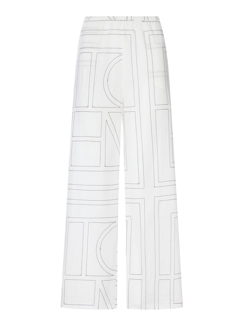 PANTALONI IN MISTO COTONE CON MONOGRAMMA