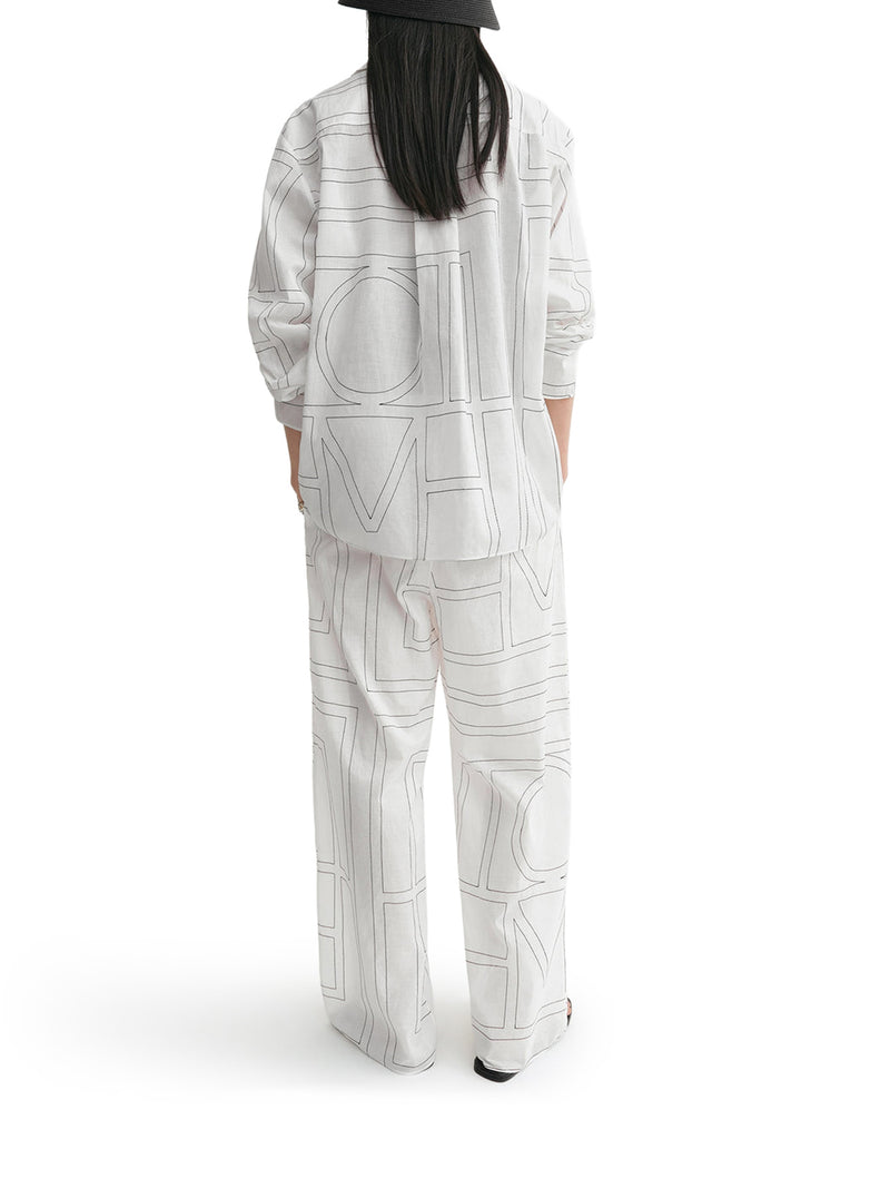CAMICIA IN MISTO COTONE CON RICAMO MONOGRAM