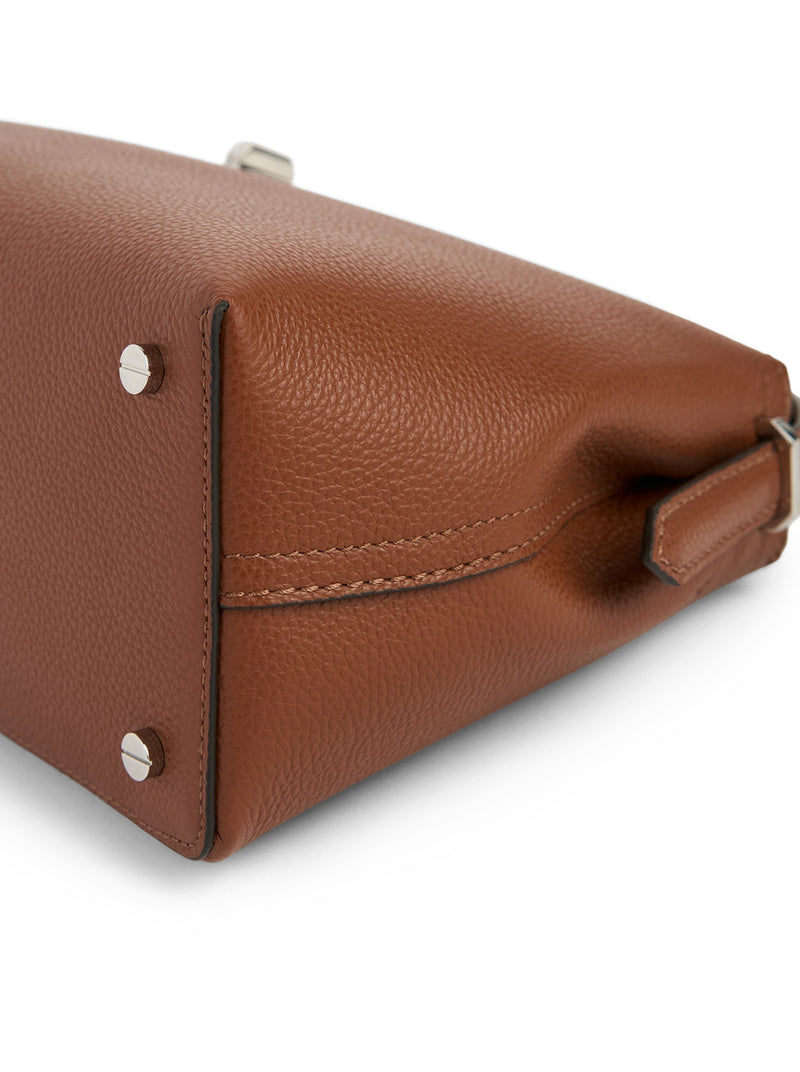 BORSA A MANO T-LOCK IN PELLE GRANATA