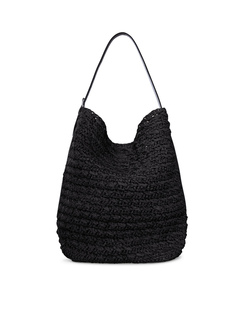 BORSA TOTE IN RAFIA CON CINTURA
