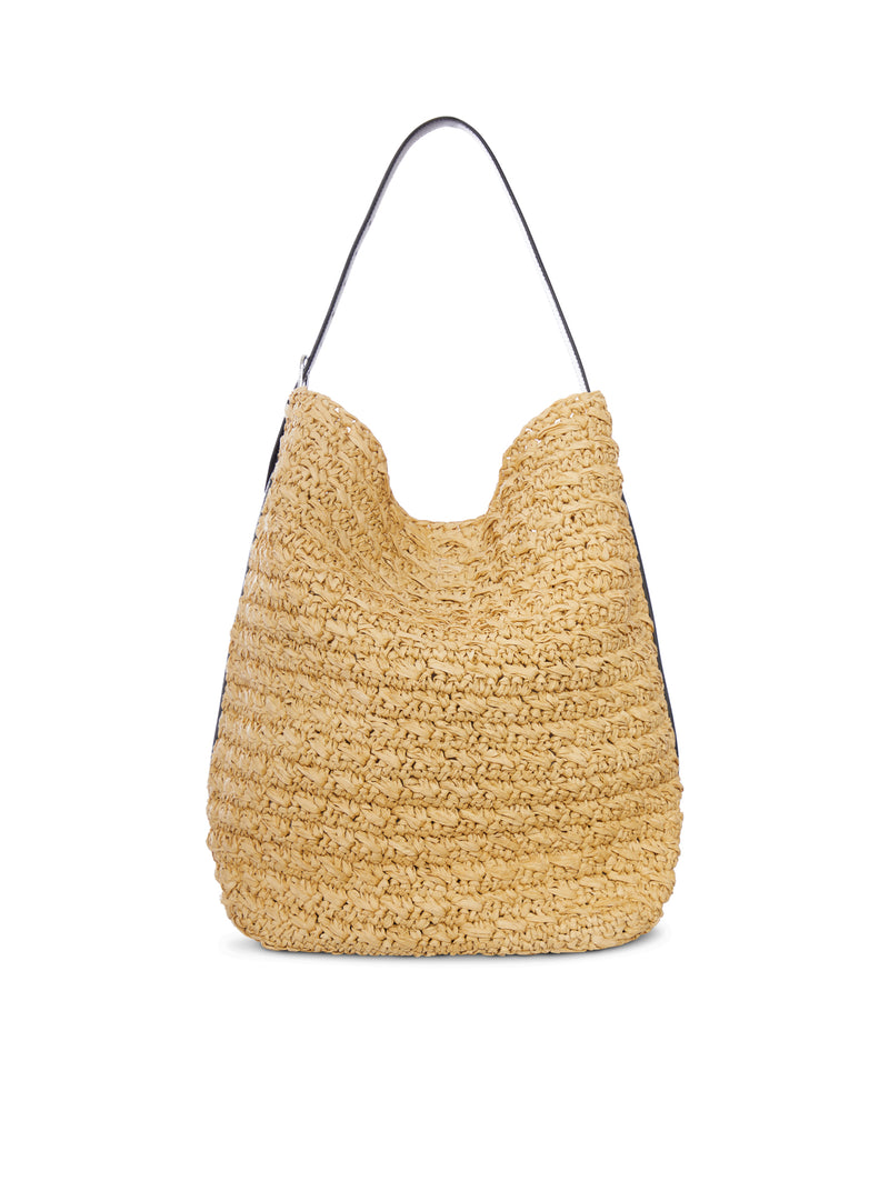 BORSA TOTE IN RAFIA CON CINTURA
