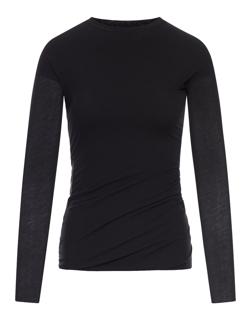 MAGLIA A MANICHE LUNGHE A DOPPIO STRATO