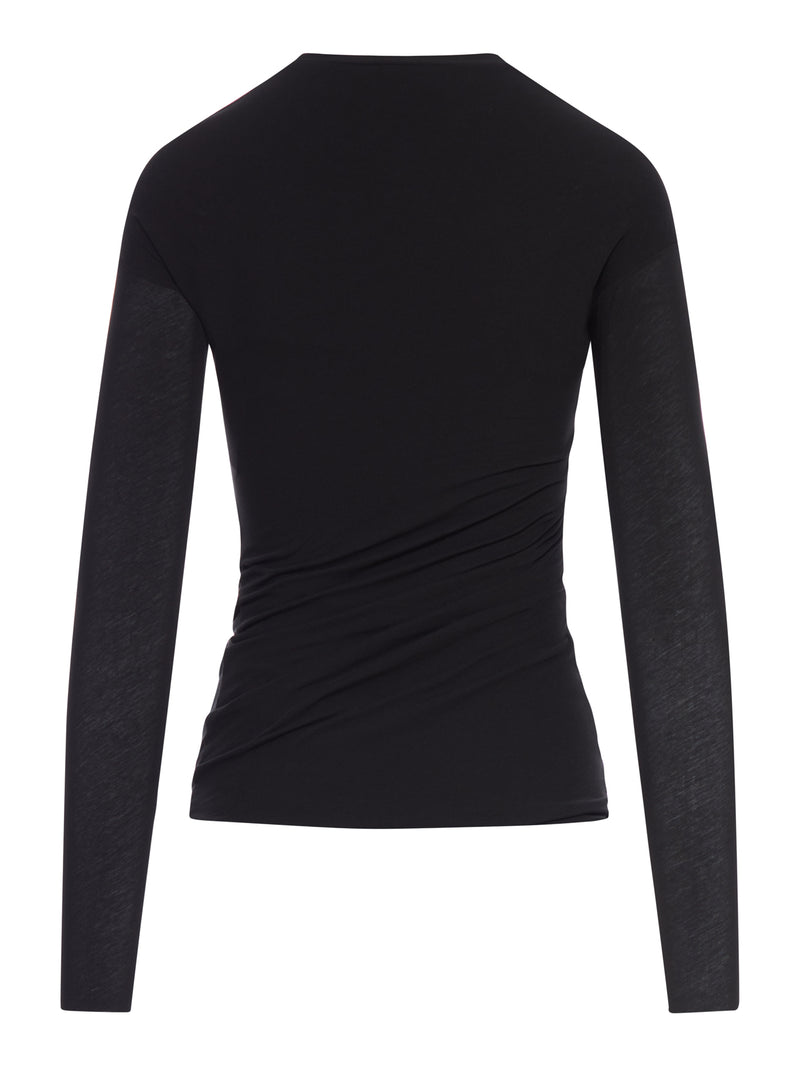 MAGLIA A MANICHE LUNGHE A DOPPIO STRATO