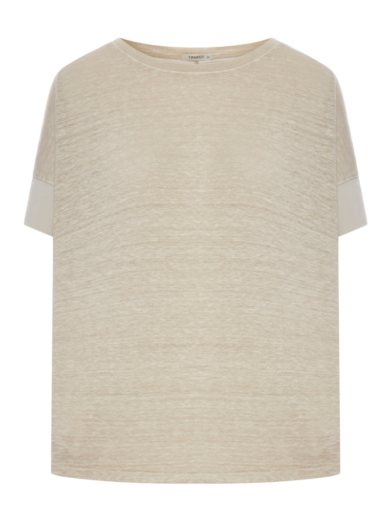 T-SHIRT OVER REALIZZATA IN DOPPIO TESSUTO