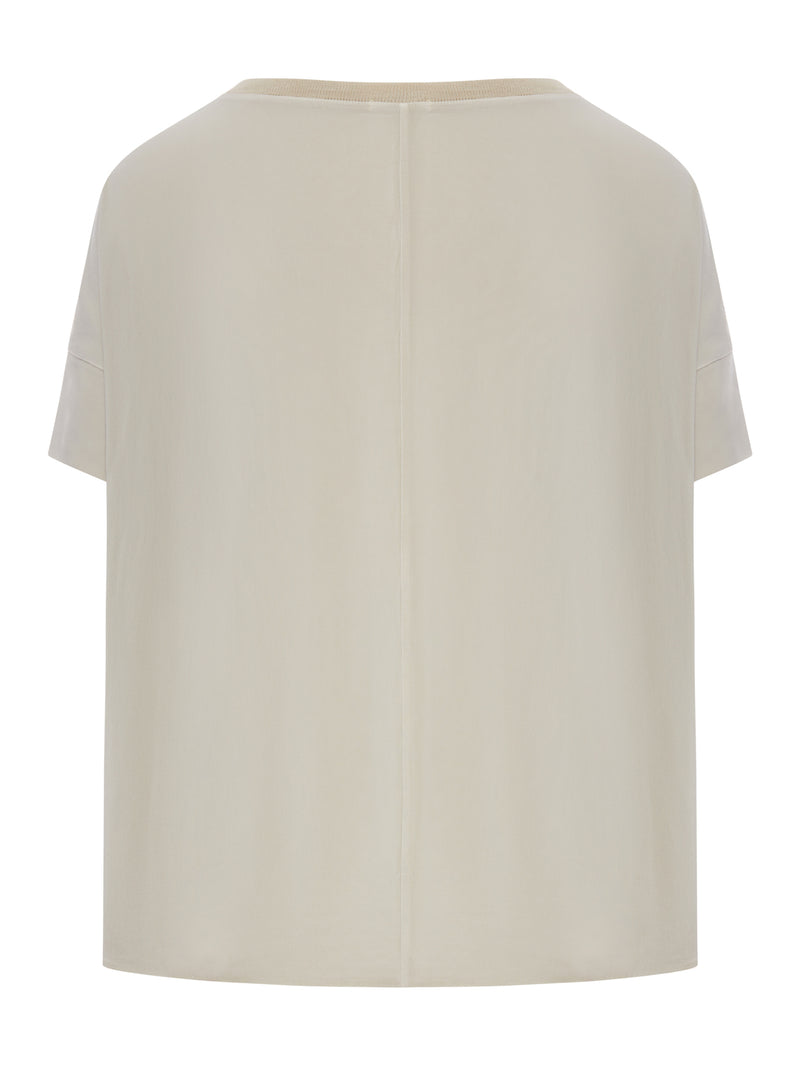 T-SHIRT OVER REALIZZATA IN DOPPIO TESSUTO