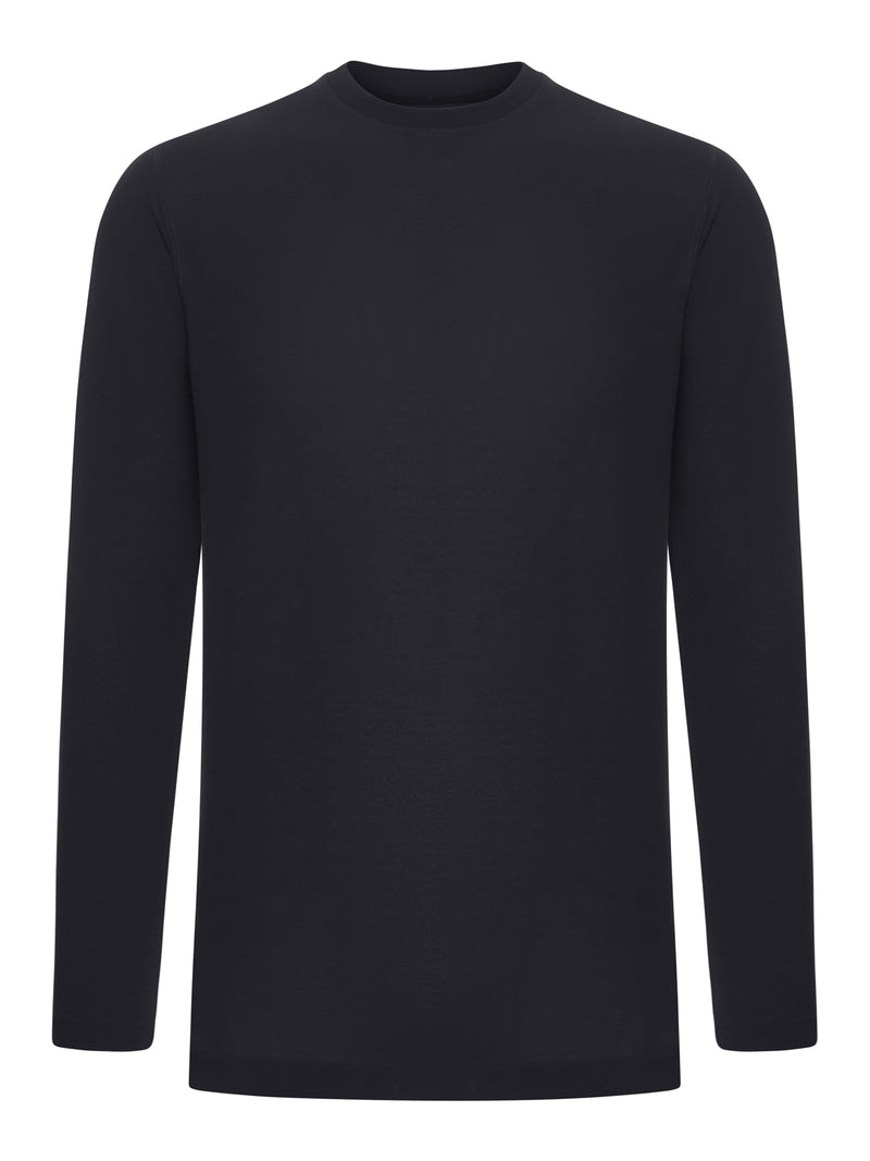 T-SHIRT SLIM FIT IN ICE COTTON A MANICA LUNGA